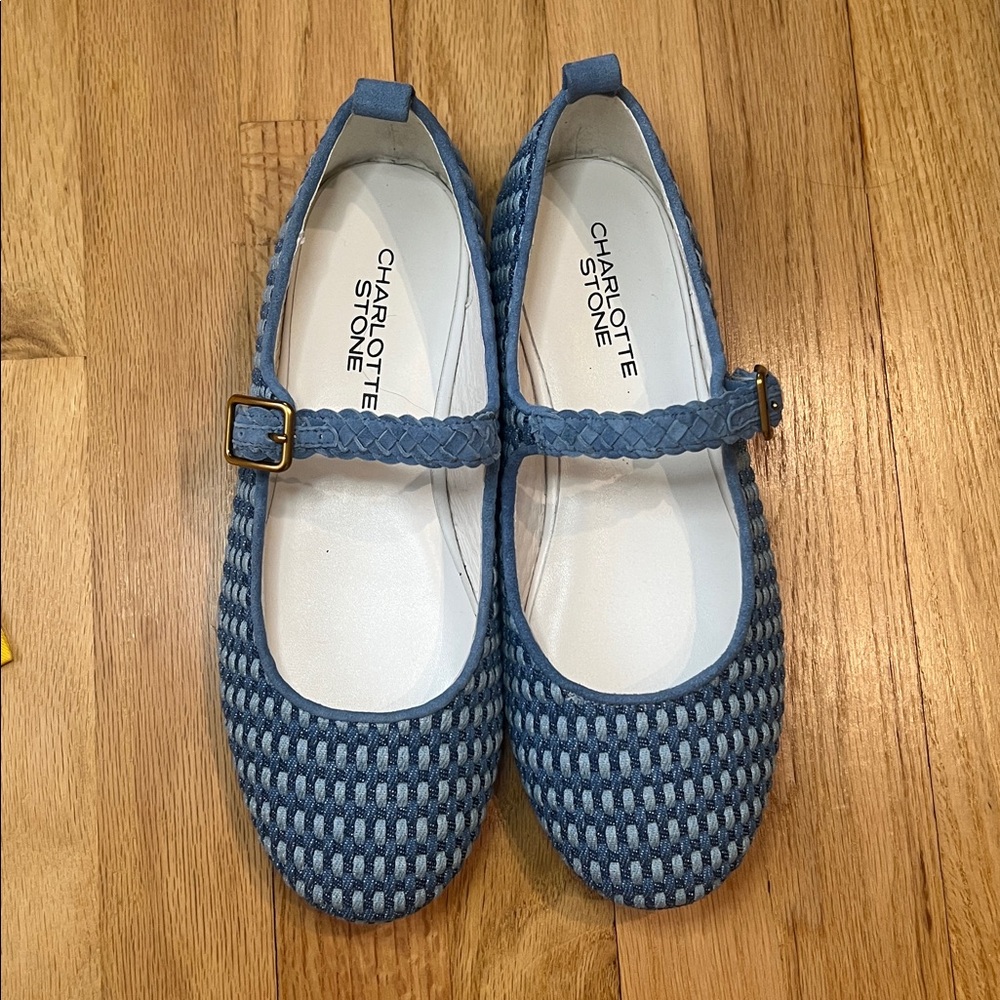 Charlotte Stone Raleigh Flats in Denim - Picture 2 of 5